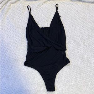 Black Crisscross Body Suit
